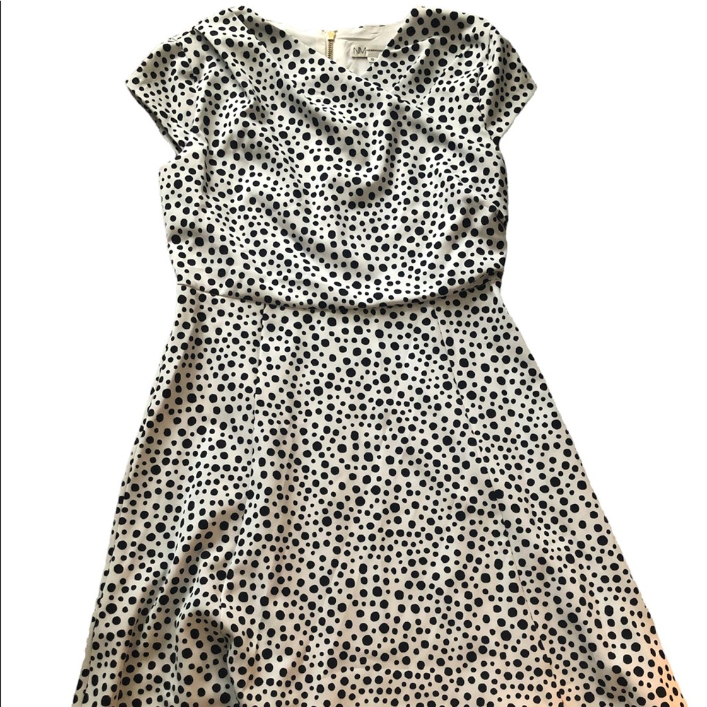 Neiman Marcus Black and White Polka Dot Dress